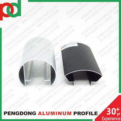 6M Uzunluk Plata Mate Siyah Ahşap Renk Alüminyum Handrail Profilleri Bronz Anodizasyonla Ve Farklı Boyutlarla